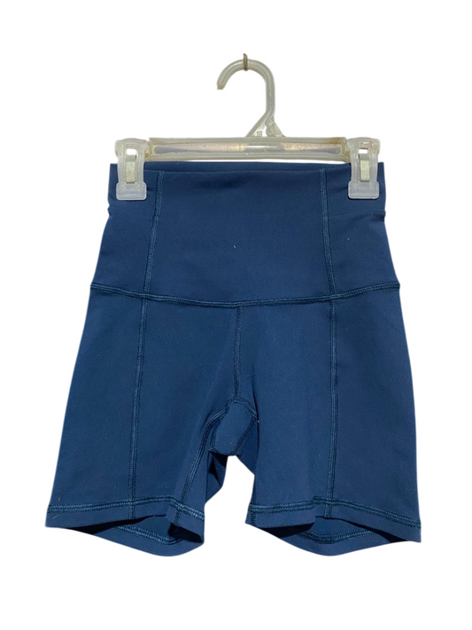 LULULEMON | XXS| WAIST 20| HIGH-RISE ALIGN BIKE SHORTS IN NAVY BLUE
