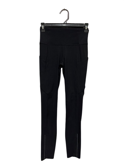 LULULEMON | XS| WAIST 24| BLACK HIGH-RISE CARGO TIGHTS WITH REFLECTIVE
