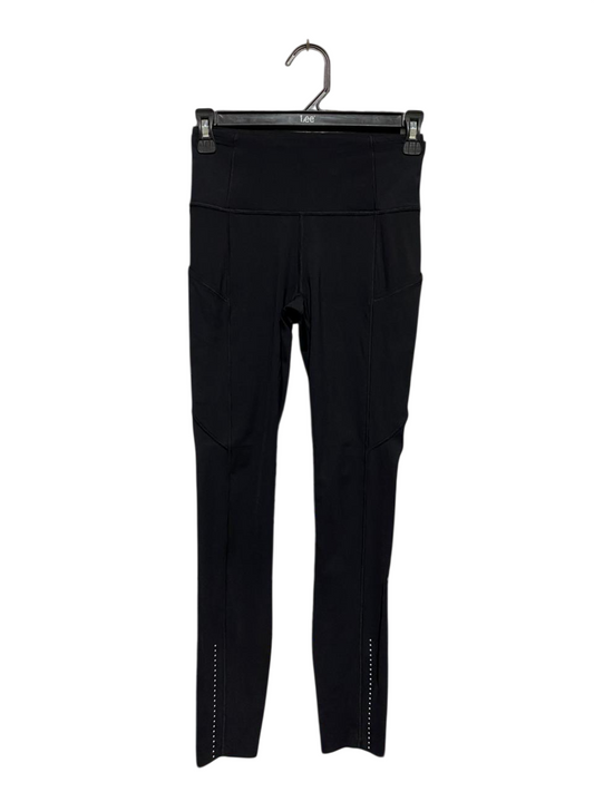 LULULEMON | XS| WAIST 24| BLACK HIGH-RISE CARGO TIGHTS WITH REFLECTIVE