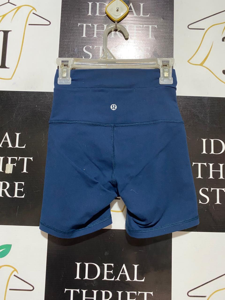 LULULEMON | XXS| WAIST 20| HIGH-RISE ALIGN BIKE SHORTS IN NAVY BLUE