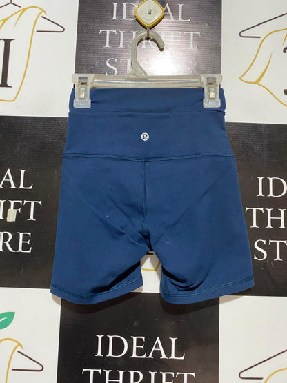 LULULEMON | XXS| WAIST 20| HIGH-RISE ALIGN BIKE SHORTS IN NAVY BLUE