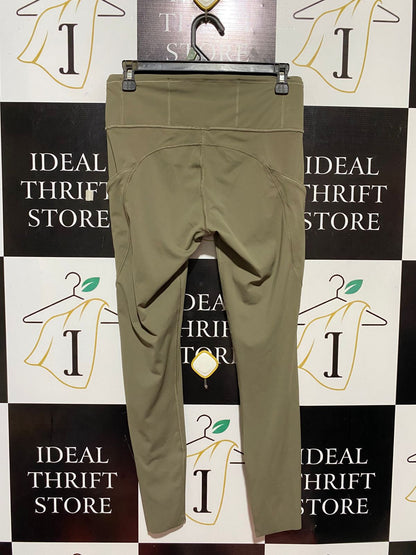 LULULEMON | M| WAIST 28| OLIVE GREEN HIGH-RISE CARGO RUNNING TIGHTS