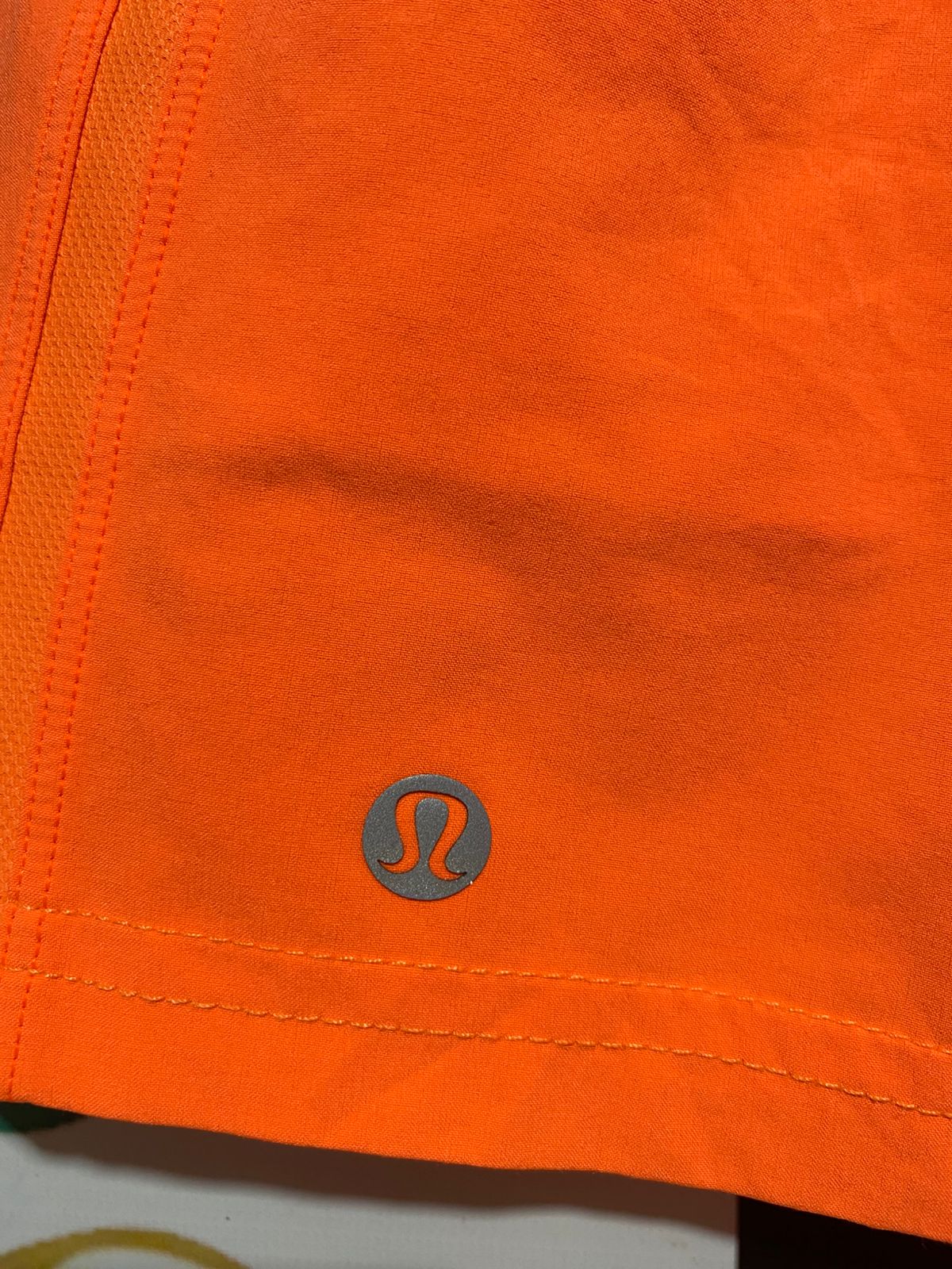LULULEMON | M| WAIST 28| TRACK THAT HIGH-RISE LINED SHORTS IN ORANGE