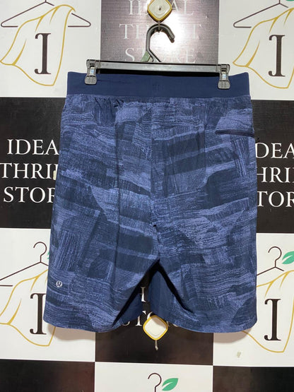 LULULEMON | L| WAIST 30| LINED SHORTS IN WAVE BRUSH PRINT