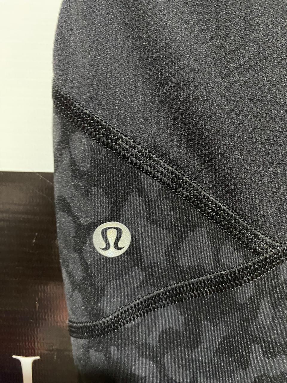 LULULEMON | L| WAIST 30| FAST AND FREE HIGH-RISE CROPS IN WILD THING CAMO DEEP COAL