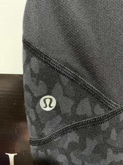 LULULEMON | L| WAIST 30| FAST AND FREE HIGH-RISE CROPS IN WILD THING CAMO DEEP COAL