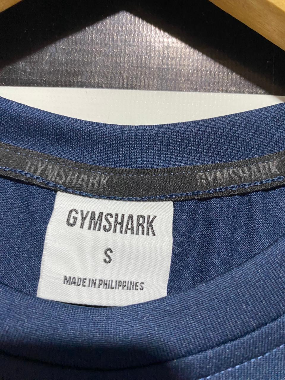 GYMSHARK |M| BUST 18| GEO SEAMLESS T-SHIRT - TEAL BLUE CAMO