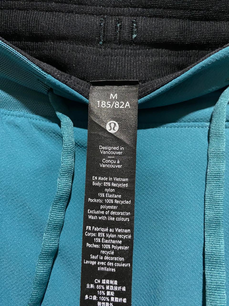 LULULEMON | L| WAIST 30| PACE BREAKER LINERLESS SHORT 7" - TEAL BLUE