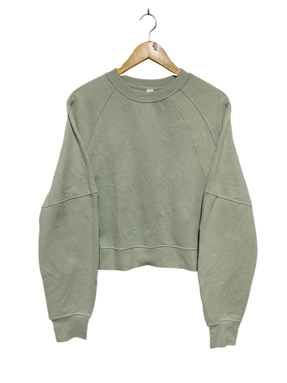 LULULEMON |XL| BUST 21| PERFECTLY OVERSIZED CROPPED CREW - SAGE GREY