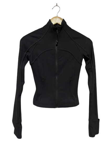 LULULEMON |XS| BUST 14| DEFINE JACKET CROPPED - RIBBED BLACK