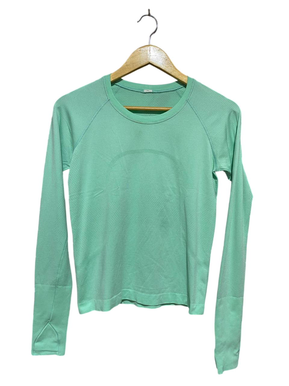 LULULEMON | S| BUST 15| SWIFTLY TECH LONG-SLEEVE MINT GREEN CREWNECK TRAINING TOP