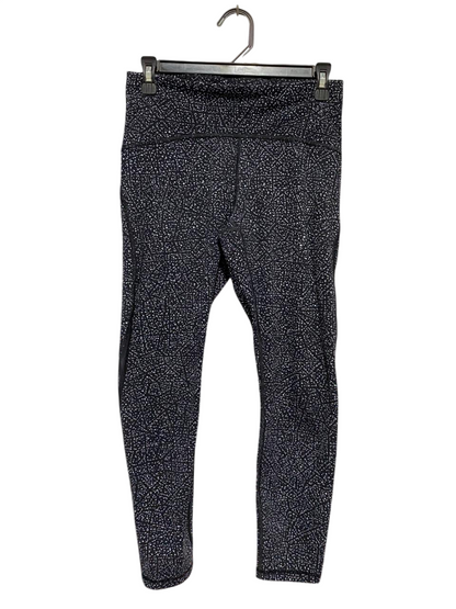 LULULEMON | M| WAIST 28| HIGH-RISE WUNDER UNDER LEGGINGS – BLACK & WHITE CRACKLE DOT PRINT