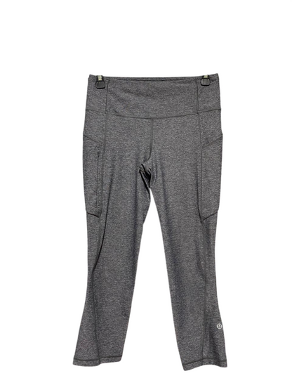 LULULEMON | M| WAIST 28| HIGH-RISE CARGO CROPPED LEGGINGS – HEATHERED CHARCOAL GREY
