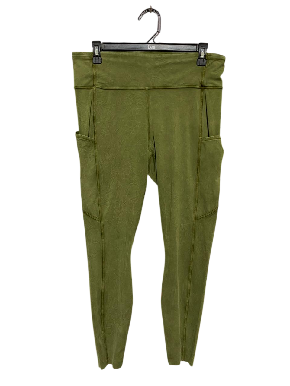 LULULEMON |XL| WAIST 32| HIGH-RISE ALIGN POCKET LEGGINGS – OLIVE GREEN ACID WASH