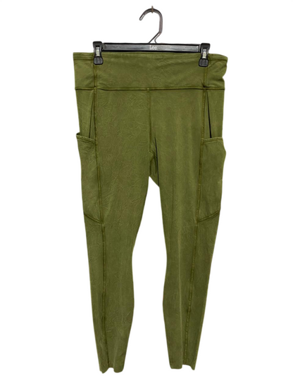 LULULEMON |XL| WAIST 32| HIGH-RISE ALIGN POCKET LEGGINGS – OLIVE GREEN ACID WASH