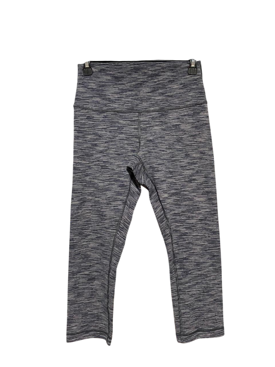 LULULEMON | S| WAIST 26| PREMIUM HIGH-WAISTED CROPPED LEGGINGS – GREY SPACE-DYE PERFORMANCE TIGHTS