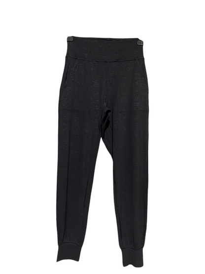 LULULEMON | XS| WAIST 24| PREMIUM HIGH-WAISTED TEXTURED JOGGERS – SLEEK BLACK ACTIVEWEAR