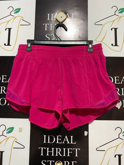 LULULEMON | L| WAIST 30| HOTTY HOT HIGH-RISE RUNNING SHORTS – VIBRANT MAGENTA PINK