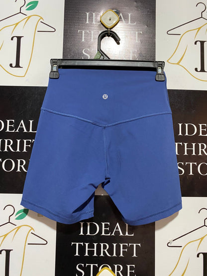 LULULEMON | XS| WAIST 24| PREMIUM HIGH-RISE BIKER SHORTS – COBALT BLUE PERFORMANCE ACTIVEWEAR