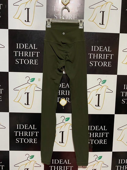 LULULEMON | XXS| WAIST 20| OLIVE GREEN BUTTERY-SOFT YOGA PANTS