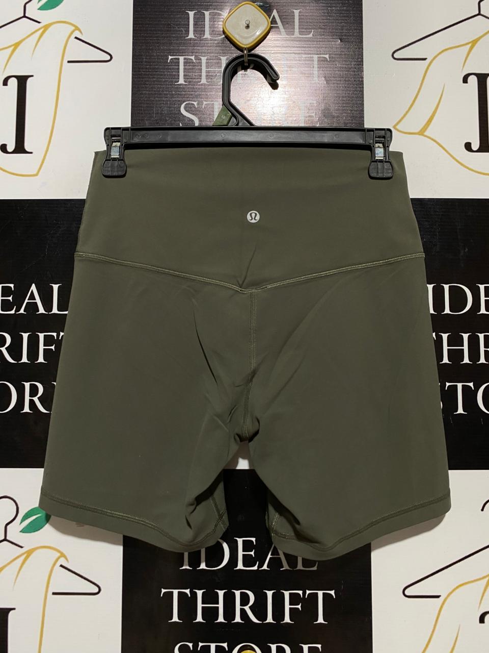 LULULEMON | S| WAIST 26| ALIGN HIGH-RISE BIKER SHORTS – OLIVE GREEN / DARK SAGE