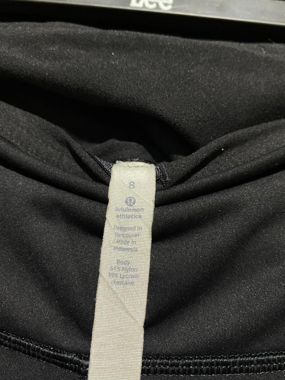LULULEMON | L| WAIST 30| HIGH-RISE RUNNING JOGGERS – BLACK PERFORMANCE TIGHTS WITH ZIPPER POCKETS