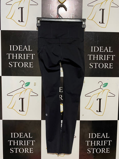 LULULEMON | XXS| WAIST 22| HIGH-RISE FAST AND FREE POCKET TIGHTS – SLEEK BLACK WITH REFLECTIVE