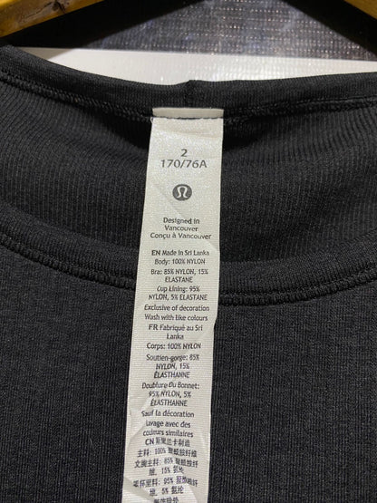 LULULEMON |XS| BUST 12| SWIFTLY TECH CROPPED LONG SLEEVE 2.0 - BLACK