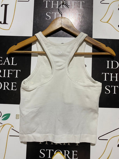 LULULEMON |XS| BUST 13| EBB TO STREET CROP TANK - BONE / OFF WHITE