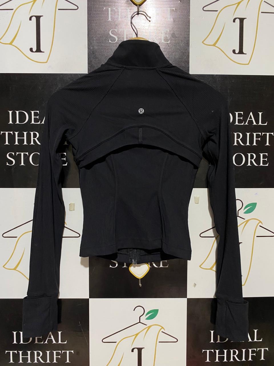 LULULEMON |XS| BUST 14| DEFINE JACKET CROPPED - RIBBED BLACK