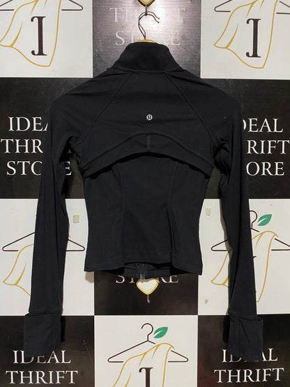 LULULEMON |XS| BUST 14| DEFINE JACKET CROPPED - RIBBED BLACK