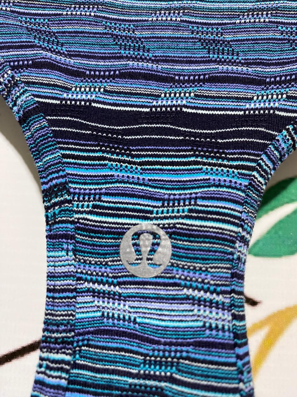 LULULEMON |XS| BUST 11| COOL RACERBACK TANK TOP - STRIATED SPACE DYE BLUE