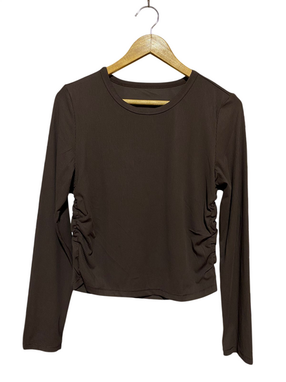 LULULEMON |M| BUST 17| HOLD TIGHT LONG-SLEEVE SHIRT IN ESPRESSO