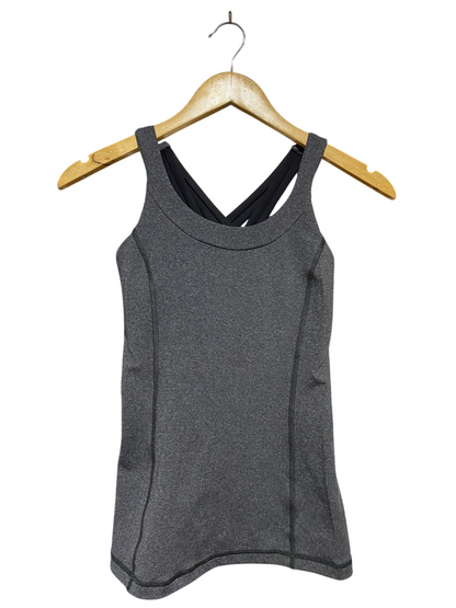 LULULEMON |XS| BUST 13| EBB TO STREET TANK TOP IN HEATHERED BLACK