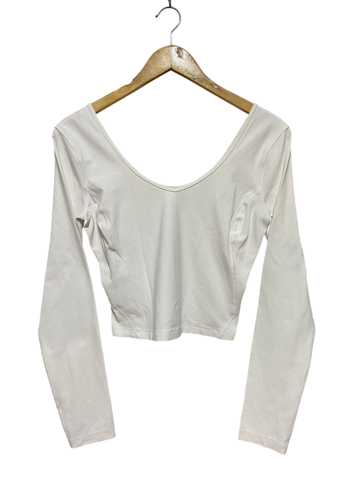 LULULEMON |S| BUST 16| ALIGN V-NECK LONG-SLEEVE SHIRT IN WHITE
