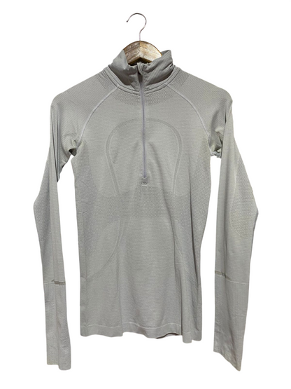 LULULEMON |S| BUST 16| SWIFTLY TECH HALF-ZIP 2.0 IN SILVER DROP