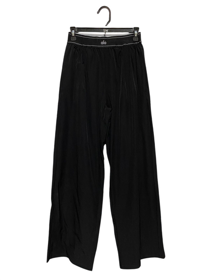 ALO |S| WAIST 25| YOGA HIGH-WAISTED WIDE-LEG LOUNGE PANTS - BLACK