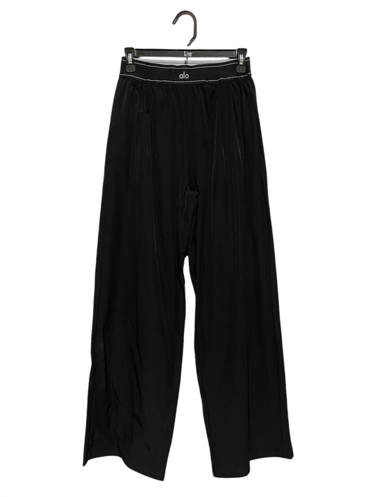 ALO |S| WAIST 25| YOGA HIGH-WAISTED WIDE-LEG LOUNGE PANTS - BLACK