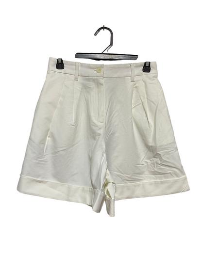 LULULEMON |S| WAIST 26| HIGH-WAISTED PLEATED BERMUDA SHORTS - CHALK WHITE