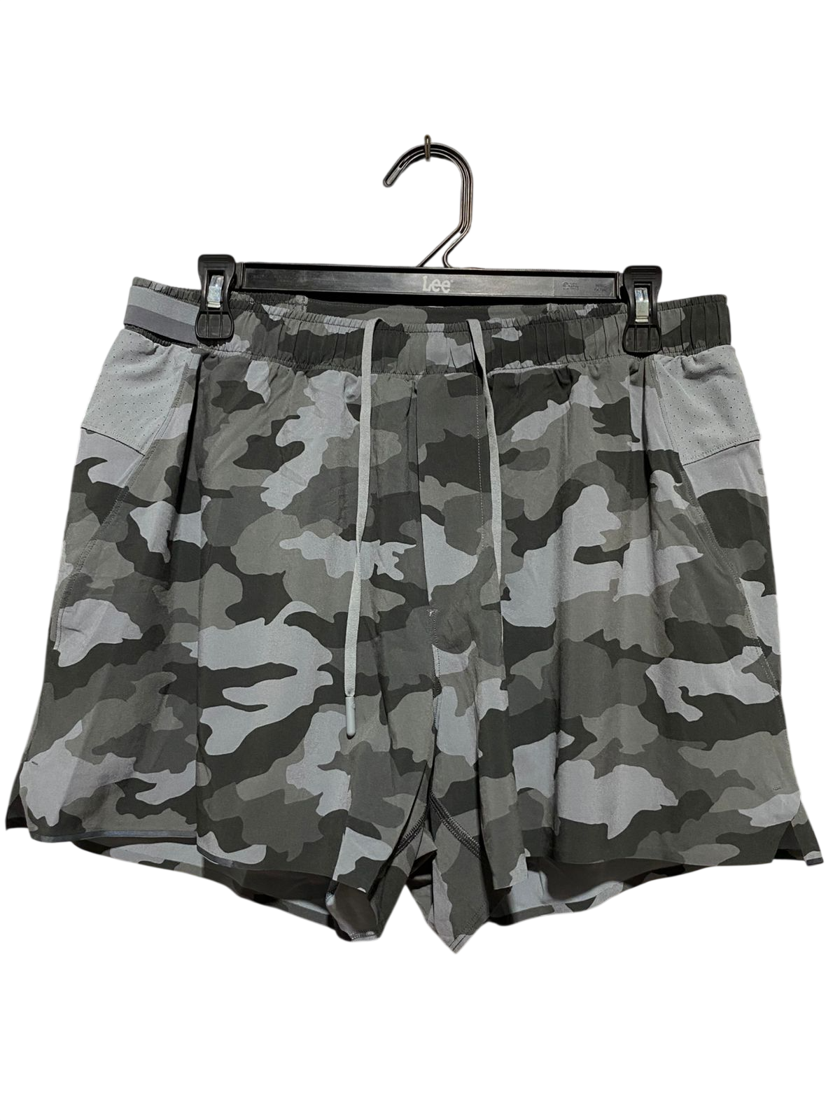 LULULEMON |L| WAIST 30| PACE BREAKER LINERLESS SHORTS 7" - GREY CAMO