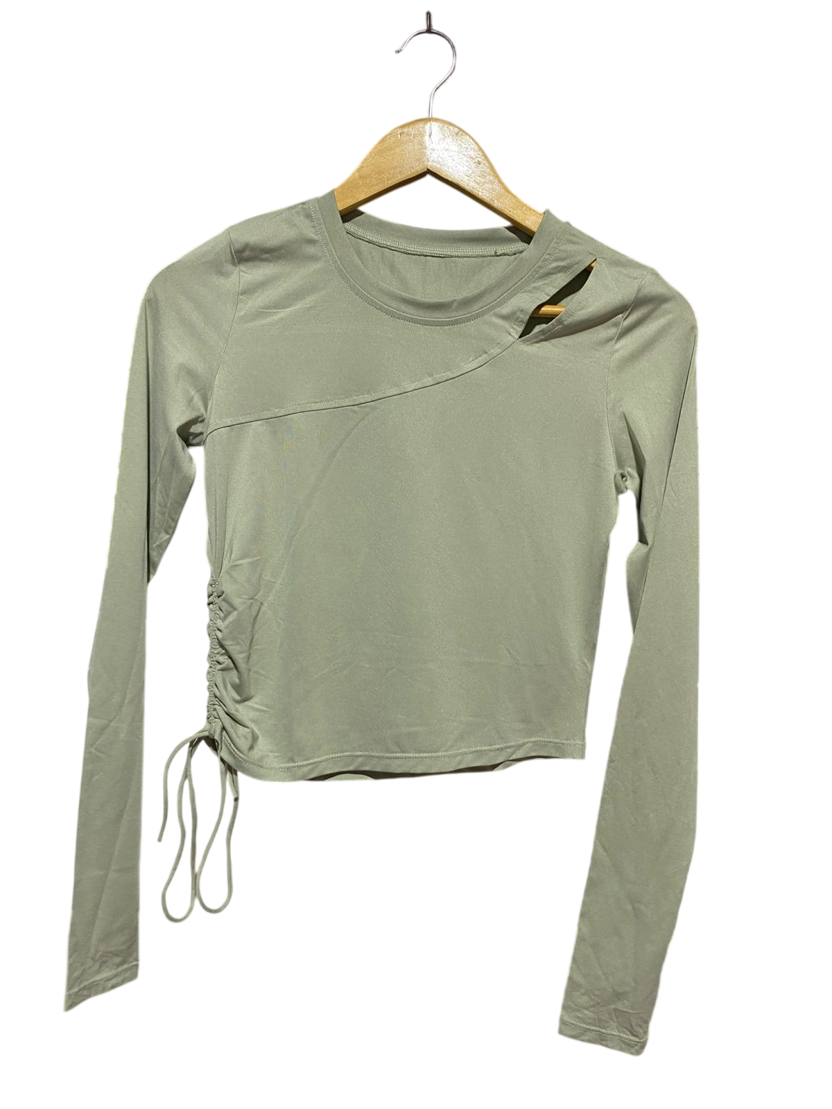 LULULEMON |S| BUST 16| CUT-OUT ROUCHED LONG SLEEVE TOP