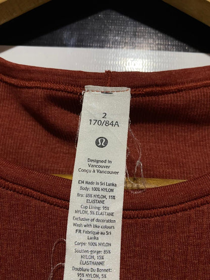 LULULEMON |XS| BUST 11| EBB TO STREET LONG SLEEVE CROP TOP