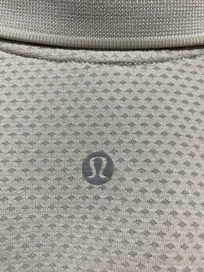 LULULEMON |M| BUST 18| PREMIUM SEAMLESS QUARTER-ZIP PERFORMANCE POLO – STONE GRAY