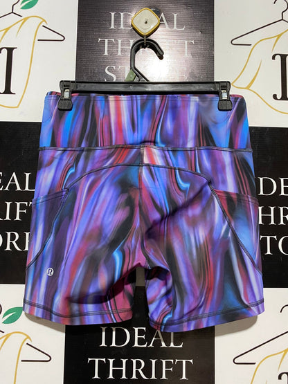 LULULEMON |M| WAIST 28| FAST AND FREE HIGH-RISE SHORT 6" - ABSTRACT COSMIC PRINT