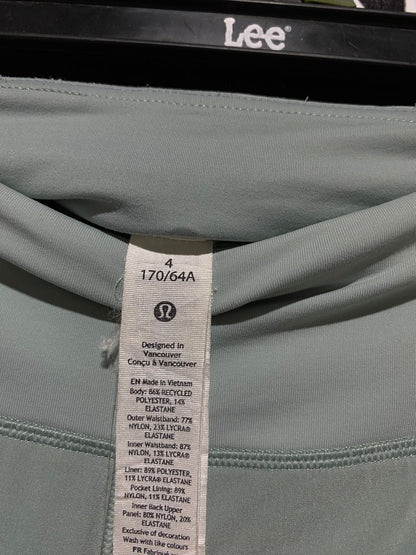 LULULEMON |M| WAIST 27| SPEED UP HIGH-RISE SHORT 4" - MINT GREEN