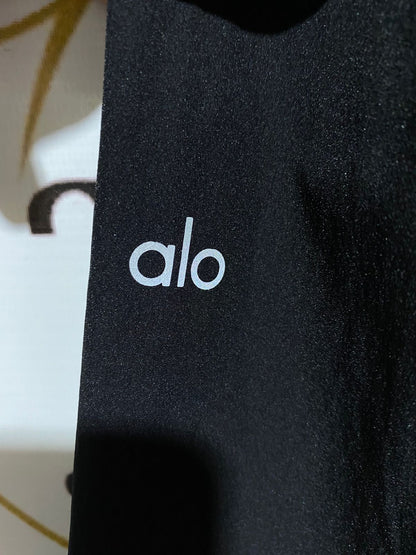 ALO |S| WAIST 25| YOGA HIGH-WAISTED WIDE-LEG LOUNGE PANTS - BLACK