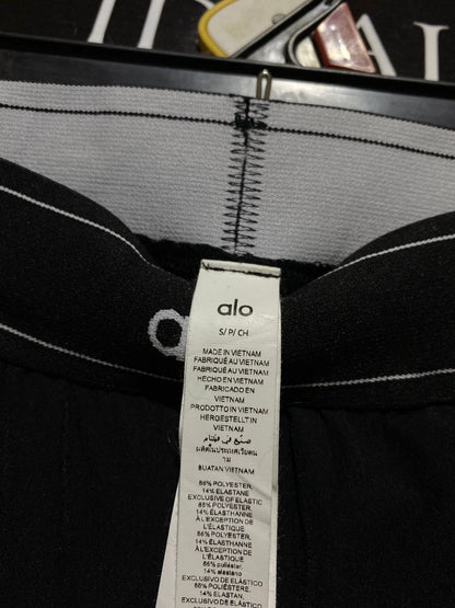 ALO |S| WAIST 25| YOGA HIGH-WAISTED WIDE-LEG LOUNGE PANTS - BLACK