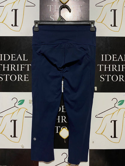 LULULEMON |XS| WAIST 24| FAST AND FREE HIGH-RISE CROP 23" - NAVY BLUE