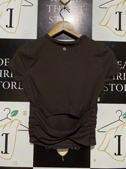 LULULEMON |S| BUST 15| HOLD TIGHT SHORT-SLEEVE T-SHIRT IN ESPRESSO