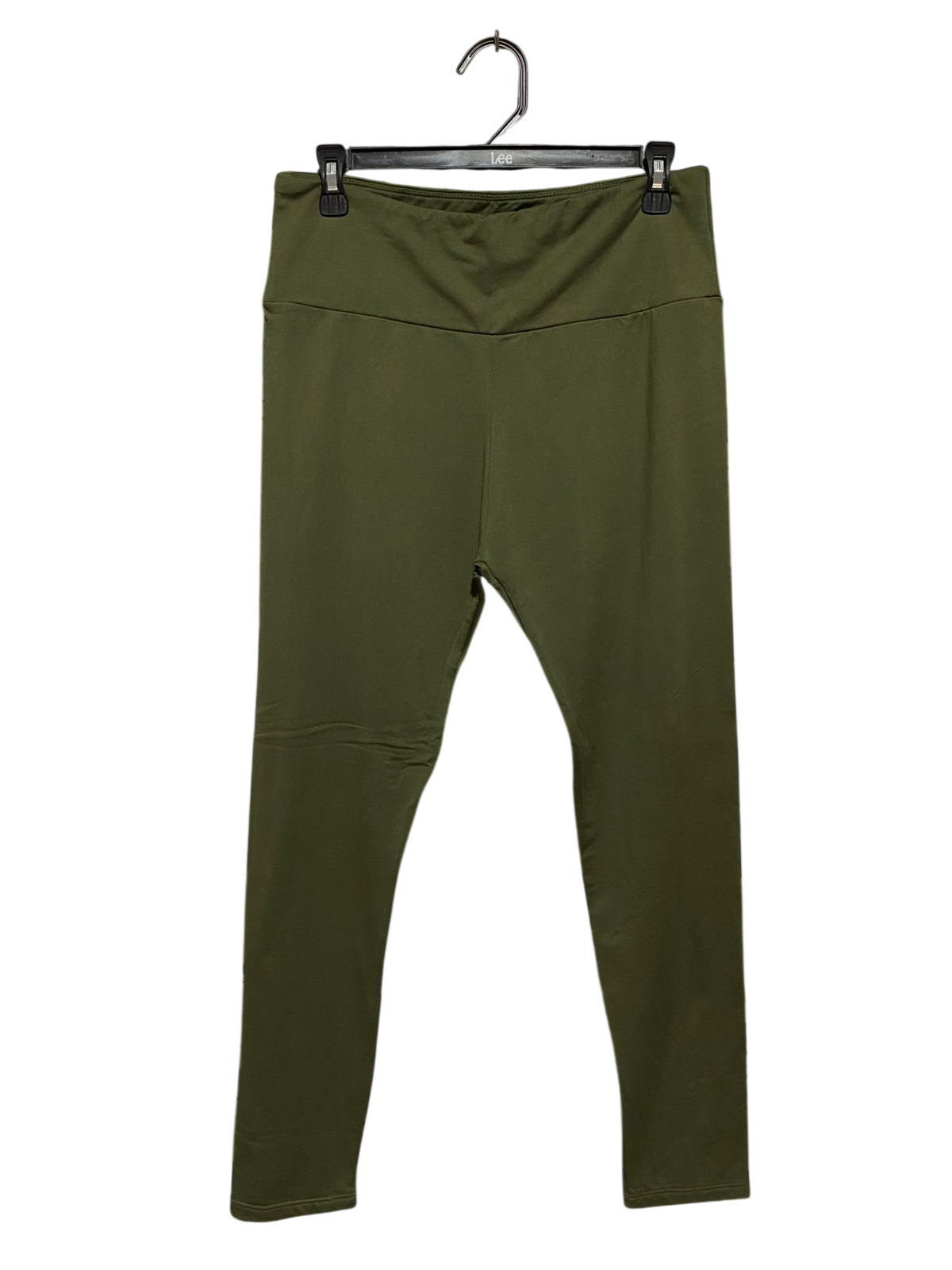 |XL| WAIST 30| B23| PREMIUM OLIVE GREEN HIGH-WAISTED STRETCH LEGGINGS